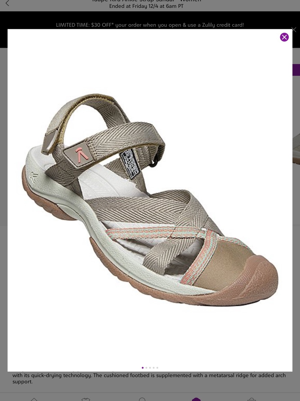 Keen Women's Taupe Sport Sandal with Straps